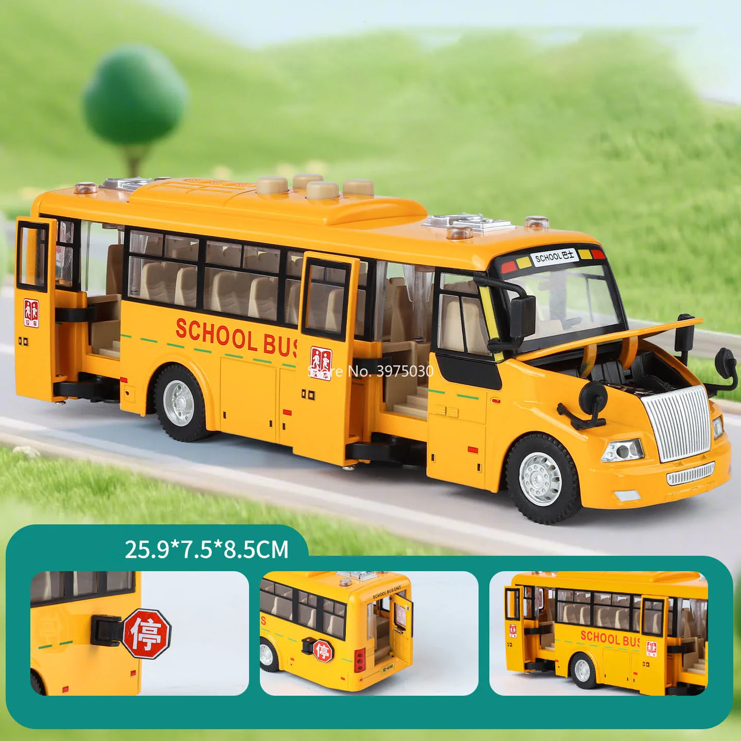 1:24 Scale School Bus Model Car 7 1:24 Scale School Bus Model Car - Image 7