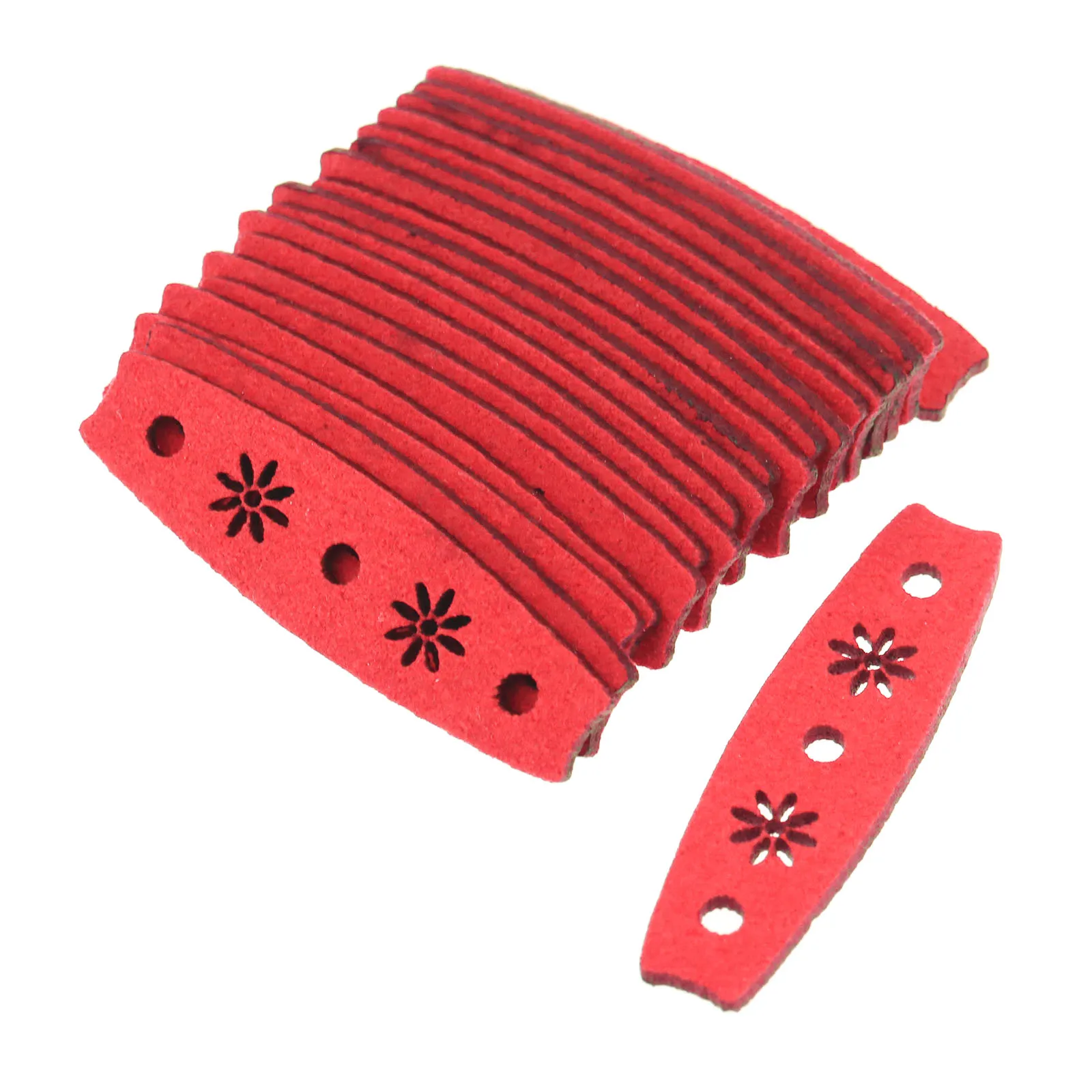 Red Microfiber Leather Slingshot Pouches Set 4 Red Microfiber Leather Slingshot Pouches Set - Image 4