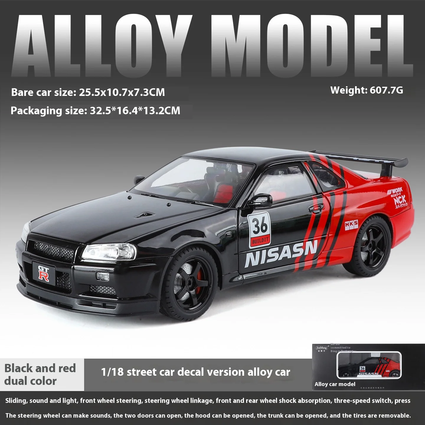 1:18 Scale Alloy GTR Car Model by CCA 8 1:18 Scale Alloy GTR Car Model by CCA - Image 8