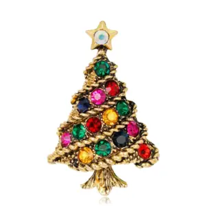 Festive Christmas Tree Brooch with Rhinestones 13 S5207a078833b484d94c165d45728812e1