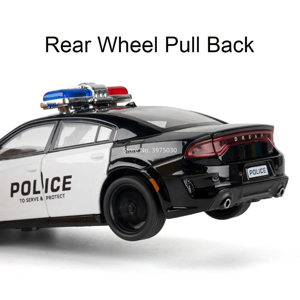 1:32 Diecast Police Charger with Lights 3 1:32 Diecast Police Charger with Lights - Image 3