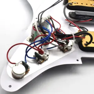 White HSH Electric Guitar Pickguard Assembly 11 S523bc0ace33343a5aa4da449df376014R