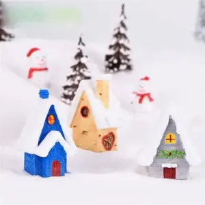 Festive Resin Miniature House for Holiday Decor 13 S524742c0fe304f07ba97b0962547f44d4