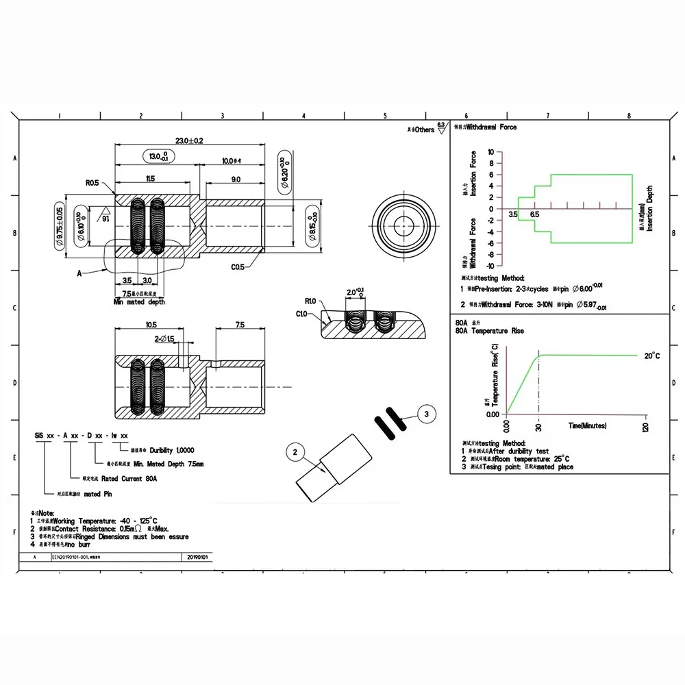 High Current Gold-Plated Power Connector 120A 6 High Current Gold-Plated Power Connector 120A - Image 6