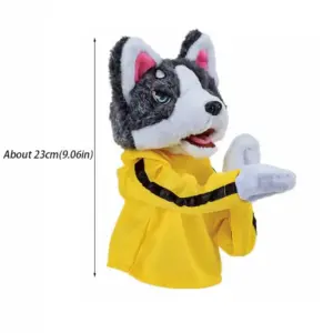 Plush Husky Hand Puppet with Vocal Features 15 S525183f509304502b8b6a5d48b616829L