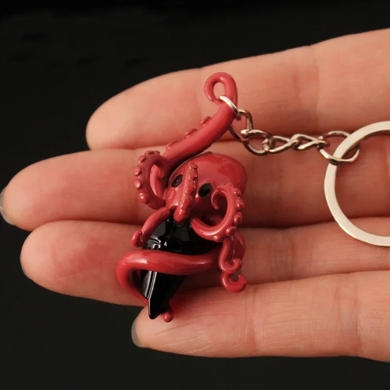 Octopus Keychain with Vibrant Colors 3 Octopus Keychain with Vibrant Colors - Image 3