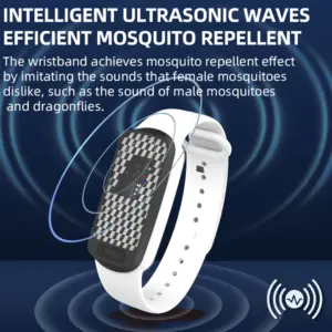 Ultrasonic Mosquito Prevention Bracelet Black & White 10 S52853b9e93ee4e0491274a3e5ff30188H