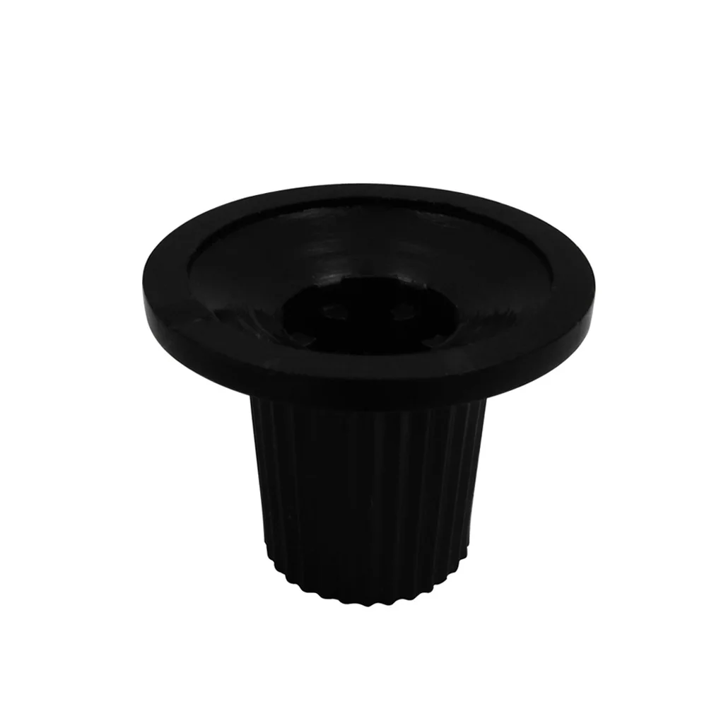 Six Black Guitar Amplifier Knobs with Aluminum Tops 4 Six Black Guitar Amplifier Knobs with Aluminum Tops - Image 4
