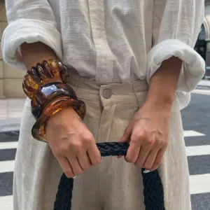 Bold Geometric Resin Bangle for Men and Women 10 S532114725c5d4037a3935431ac2e16b6h