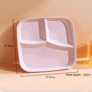 Japanese-Style Divided Dinner Plate, 25.5x22.5cm 17 S533b5ff0a0a9475f91a797aeaff879afh