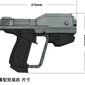 Realistic 1:1 Scale Paper Pistol Model 10 S534187e5ffd74f5e9d4c5b82c370bb2ed