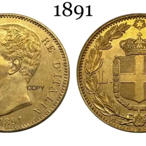 Italy 1891 Umberto I Vintage Medal Replica 10 S534775bc15994a69a136bc4851d03e4a5