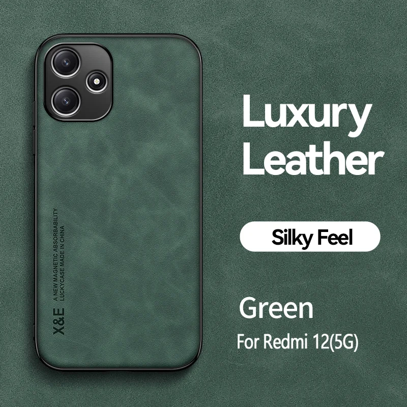 Luxury Xiaomi Redmi 12 5G Matte Leather Case 9 Luxury Xiaomi Redmi 12 5G Matte Leather Case - Image 9