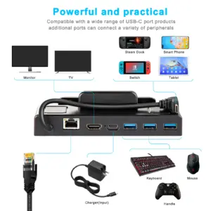 Steam Deck Docking Station HDMI 4K 60Hz USB-C 100W 13 S536b060fd8a445bf91de7437b36c9eabh