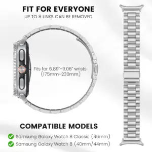 Stainless Steel Watch Band for Samsung Galaxy Watch 8 14 S536e9633578343e3895fb914d5c849f5D