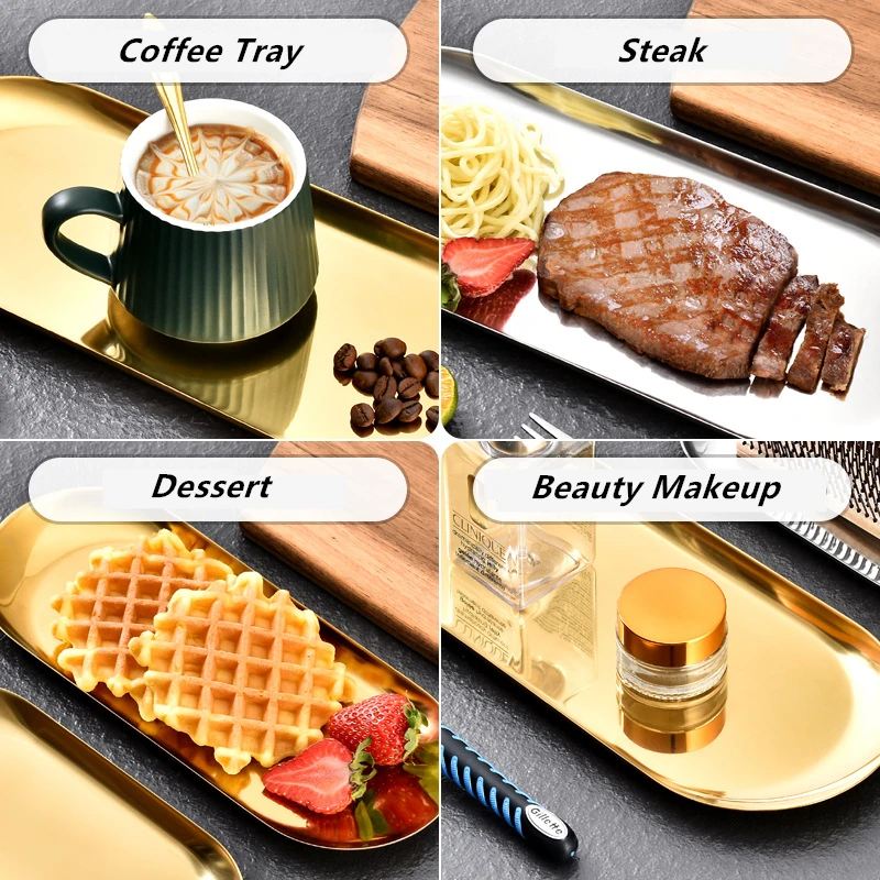 Stainless Steel Oval Serving Trays Set 5 Stainless Steel Oval Serving Trays Set - Image 5