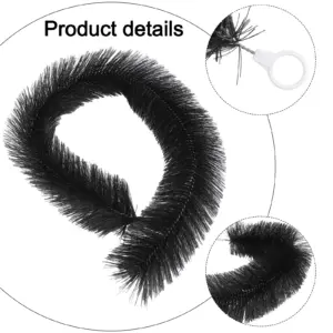 Black Gutter Guard Brush with Stainless Steel Core 8 S53770f1324924d678cd93f342db45273s
