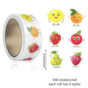 Colorful Cartoon Fruit Stickers Set of 500 19 S537ad55284fc4b3ca5c7c932acc0fe762