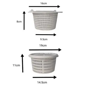 Pool Skimmer Basket 16cm or 19cm Diameter 11 S53abb516c490486d80234529c929270em