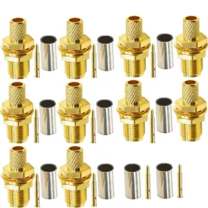 Premium RF Coaxial Connector with SMA Heads 10 S53b1e198ee09403b9f834119a7ff85c3U