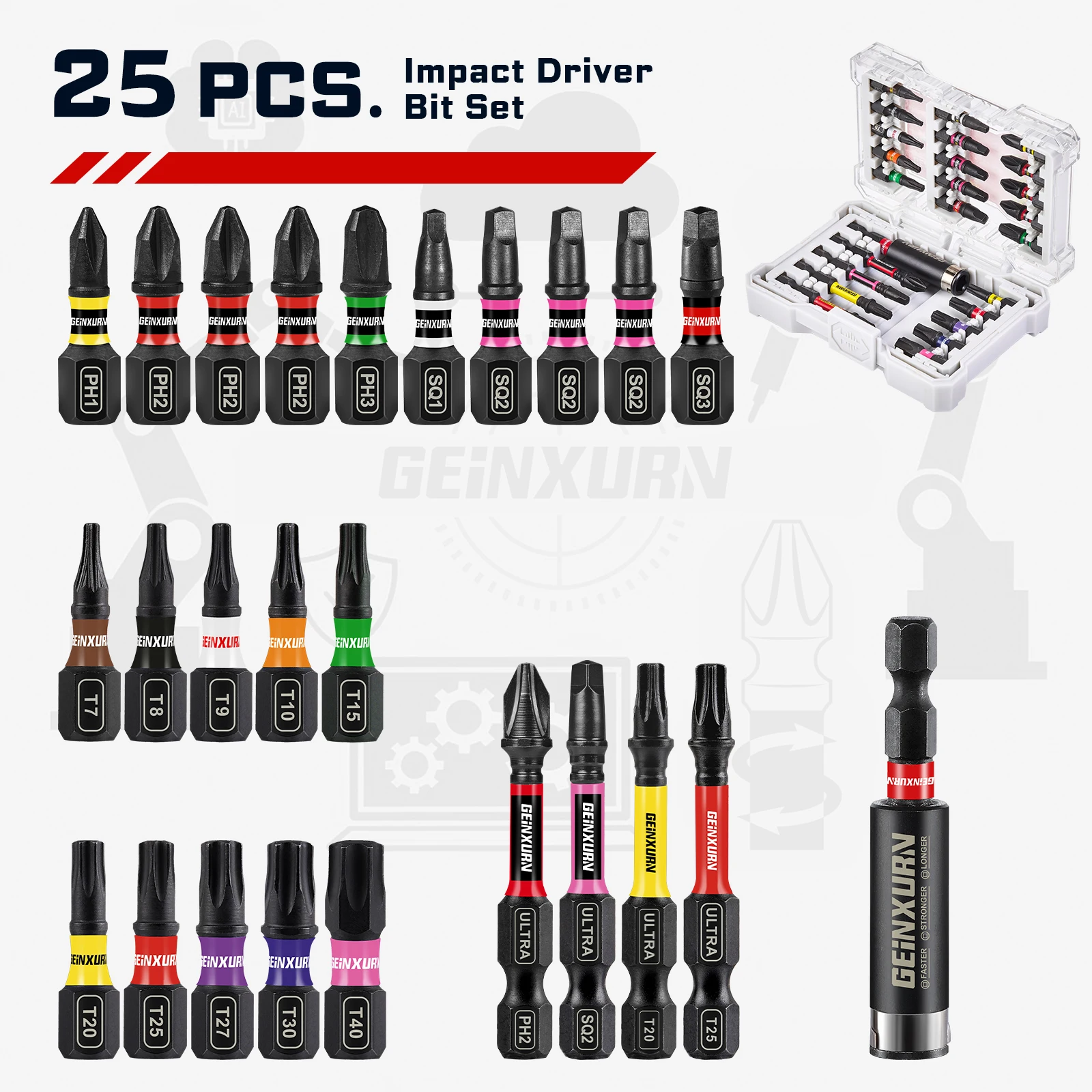 Heavy-Duty Impact Screwdriver Bit Set 8 Heavy-Duty Impact Screwdriver Bit Set - Image 8