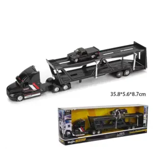 Blue Diecast Heavy Transport Model with Ford Gt 2021 14 S5412fd0c78c84b33bcda5e245f902b4dT