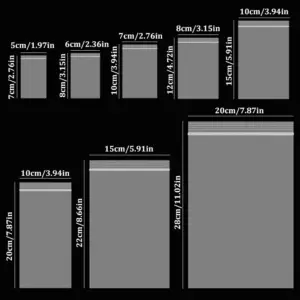 Transparent Resealable Plastic Storage Bags Set 7 S5426207f5c8c486bb8c0a7aa44925945e