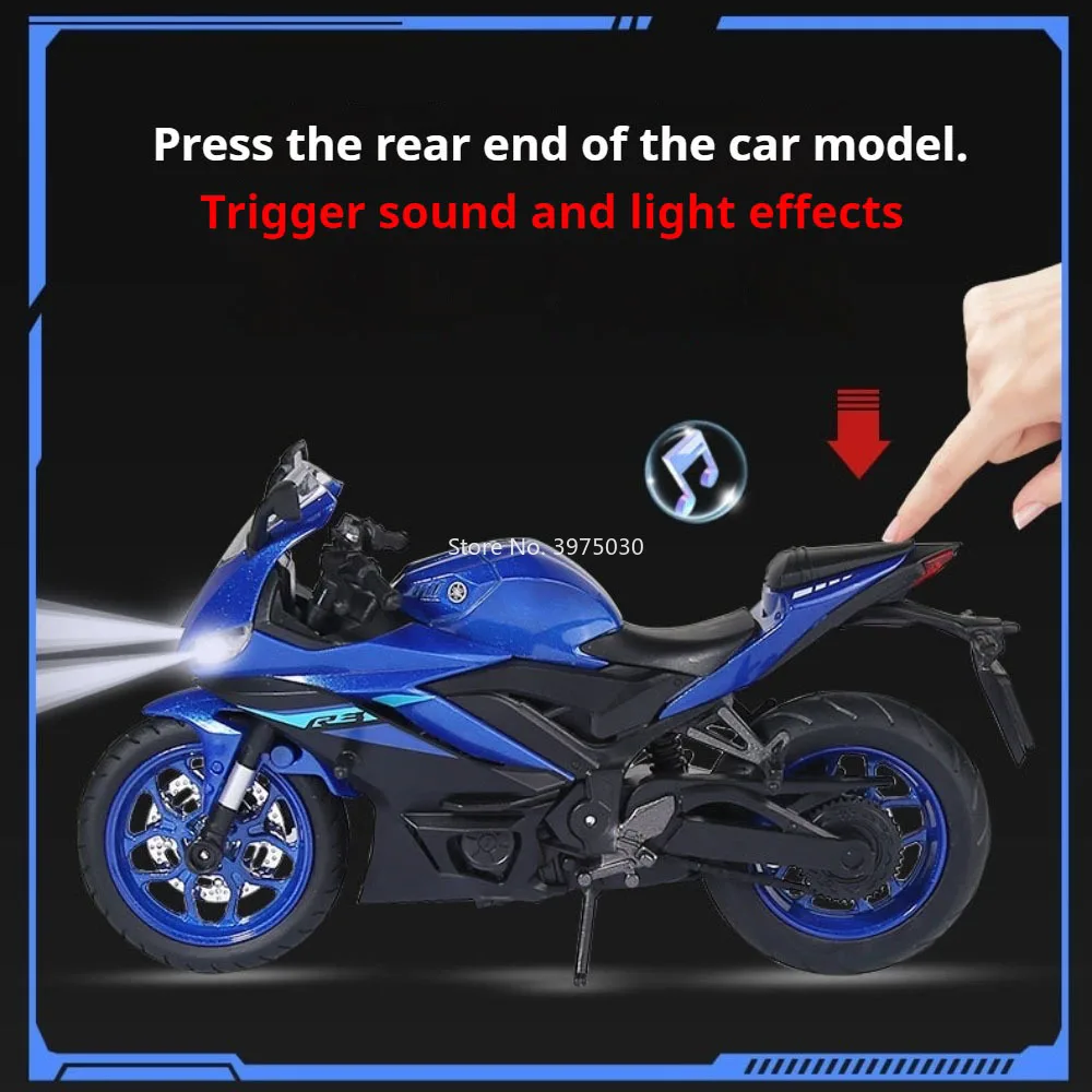 1:12 Scale Blue R3 Motorcycle Model 5 1:12 Scale Blue R3 Motorcycle Model - Image 5