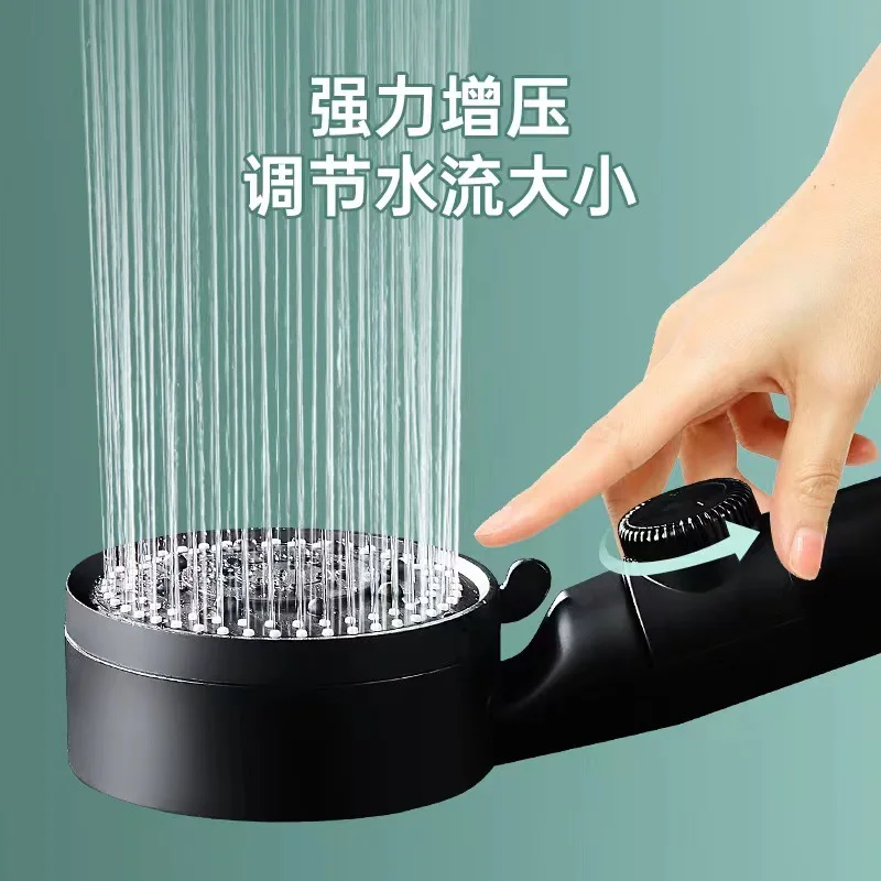 Black High-Pressure Shower Head with 5 Modes 5 Black High-Pressure Shower Head with 5 Modes - Image 5