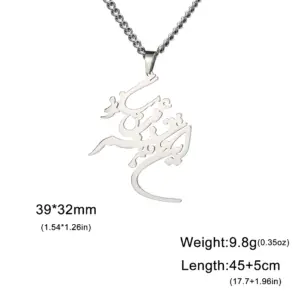 Stainless Steel Calligraphy Necklace for Women 18 S546a8b90d4194f27b323a8416b289fb5e