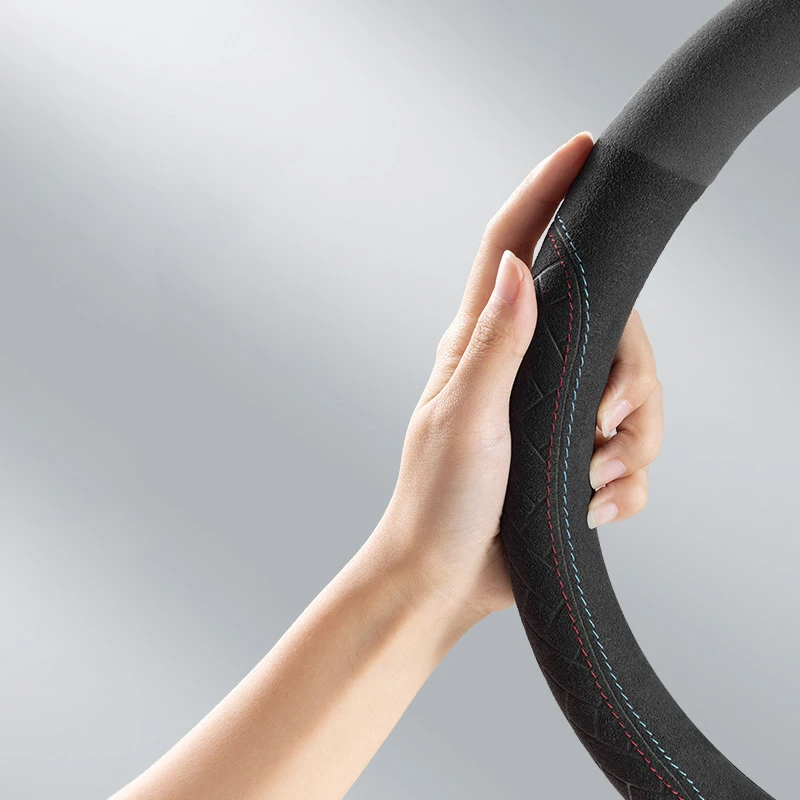 Suede Steering Wheel Cover for 38cm Wheels 4 Suede Steering Wheel Cover for 38cm Wheels - Image 4