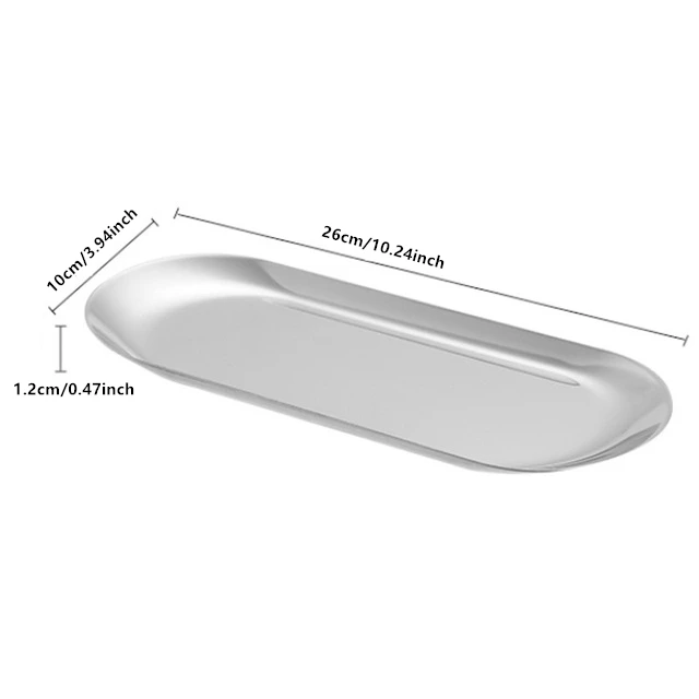 Stainless Steel Oval Serving Trays Set 8 Stainless Steel Oval Serving Trays Set - Image 8