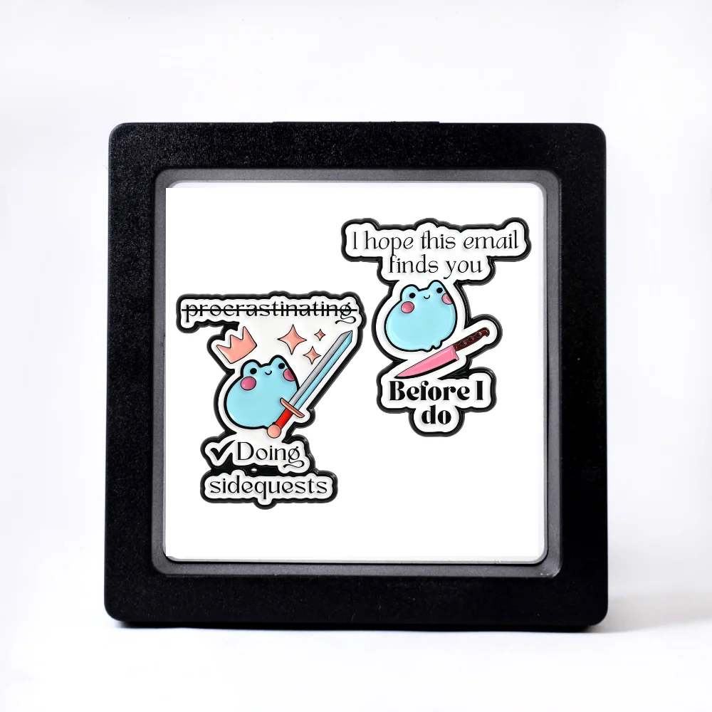 Playful Blue Frog Brooch for Accessories 3 Playful Blue Frog Brooch for Accessories - Image 3