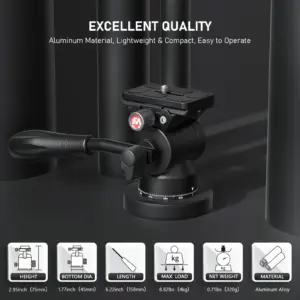 EVUMO V1N Mini Hydraulic Video Head 8 S54e2433c9eef406897fcb944ad0efe40c