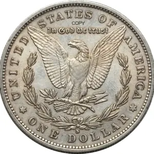 Vintage 1886 Morgan Silver Coin Replica 10 S54ee5052529b4f78a06420fce931e6a92