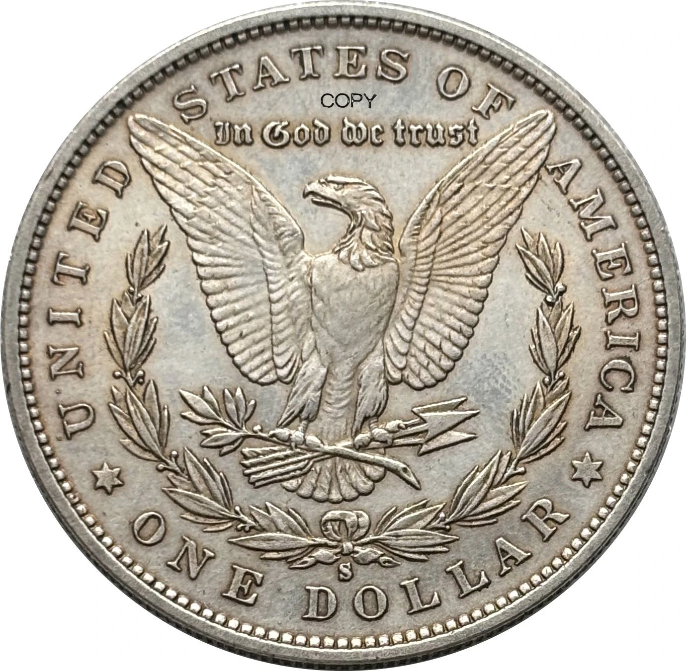 Vintage 1886 Morgan Silver Coin Replica 2 Vintage 1886 Morgan Silver Coin Replica - Image 2