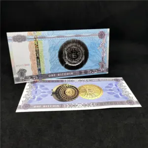 Bitcoin Collectible Note Set with Gold Replica