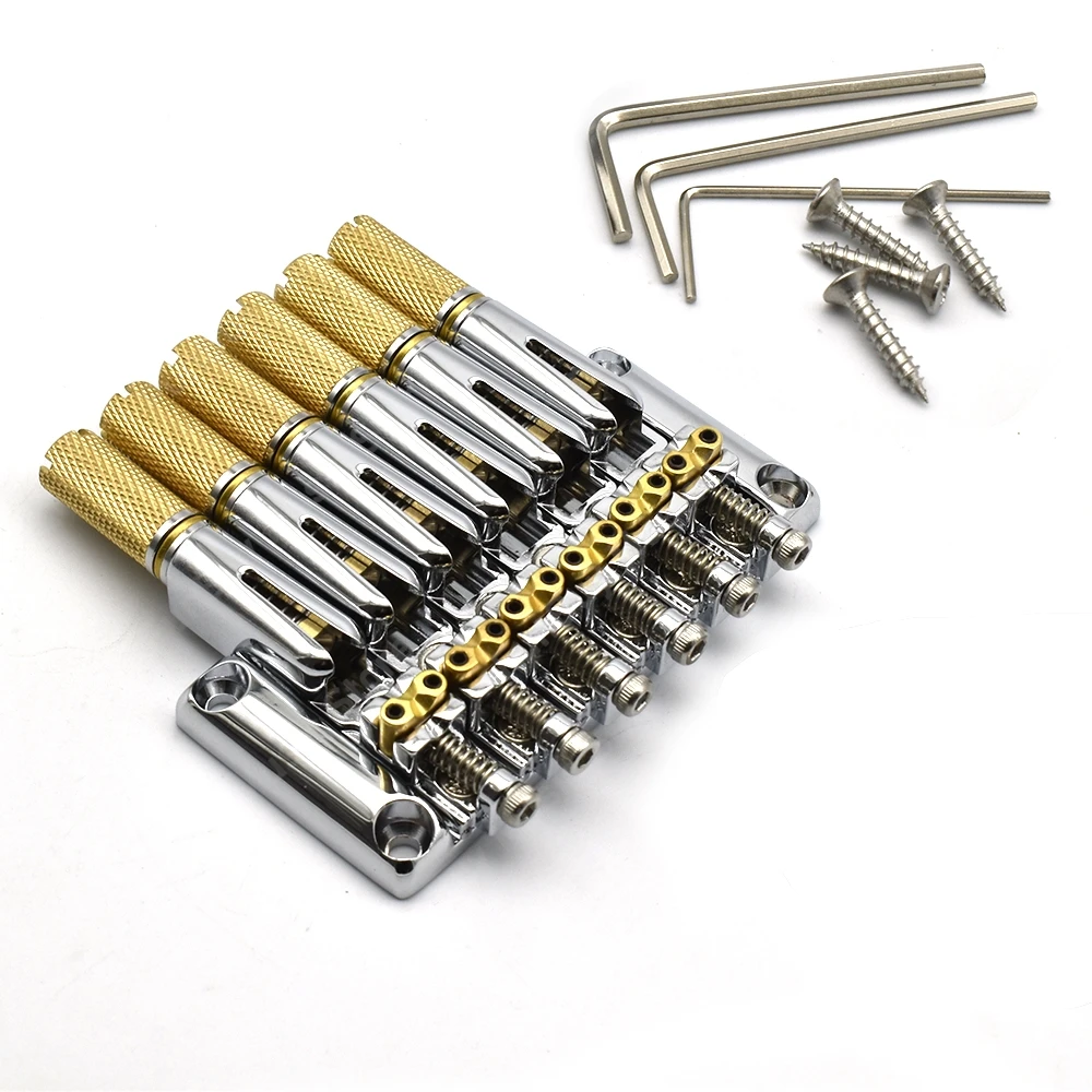 Headless Electric Guitar Bridge Model 1202 in Chrome or Black 2 Headless Electric Guitar Bridge Model 1202 in Chrome or Black - Image 2