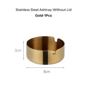 Elegant Walnut Wooden Ashtray with Stainless Steel Insert 18 S5535dedf54224e1d89c29f8a0762426aQ