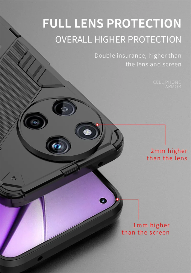 Rugged Black Protective Case for Realme 11 4G 6 Rugged Black Protective Case for Realme 11 4G - Image 6