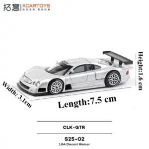 Silver CLK-GTR Diecast Model 1/64 Scale 7 S557d1d41408c4db49cb605427013f9ebt 1