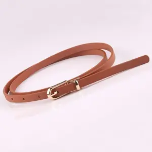 Women's Faux Leather Slim Belt Collection 13 S55a4c6cba37f4330ac40bc461d6e9586H