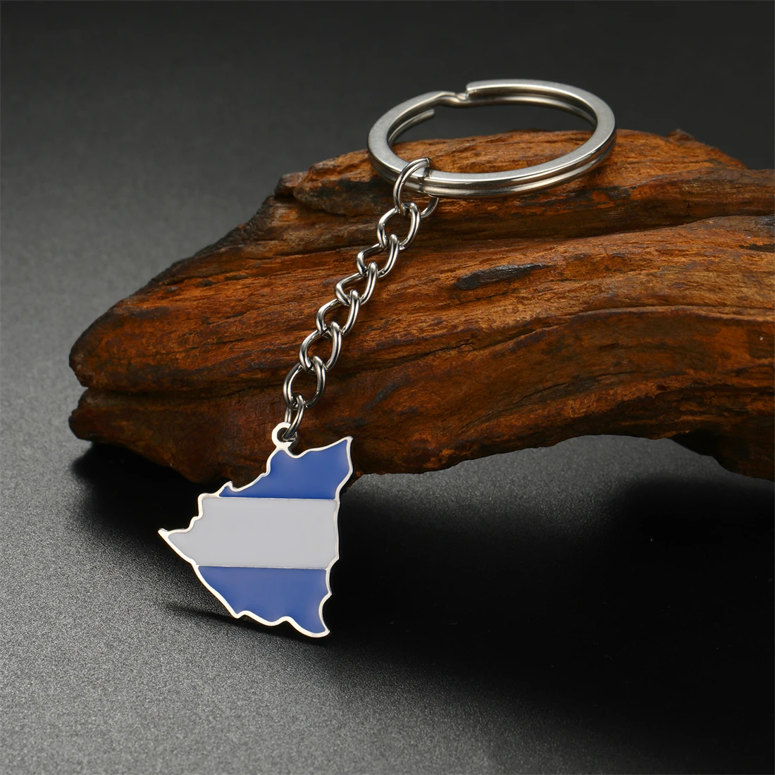 Nicaragua Map Flag Stainless Steel Pendant Keychain 3 Nicaragua Map Flag Stainless Steel Pendant Keychain - Image 3