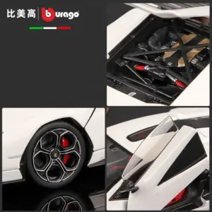 White Lamborghini Countach LPI800-4 Diecast Model 8 S55c201582f424b828c1486a5afeb7d827