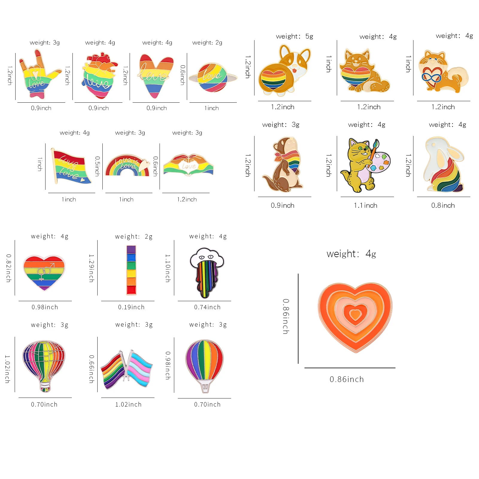 Colorful Rainbow-Themed Brooch for Unisex Accessories 6 Colorful Rainbow-Themed Brooch for Unisex Accessories - Image 6