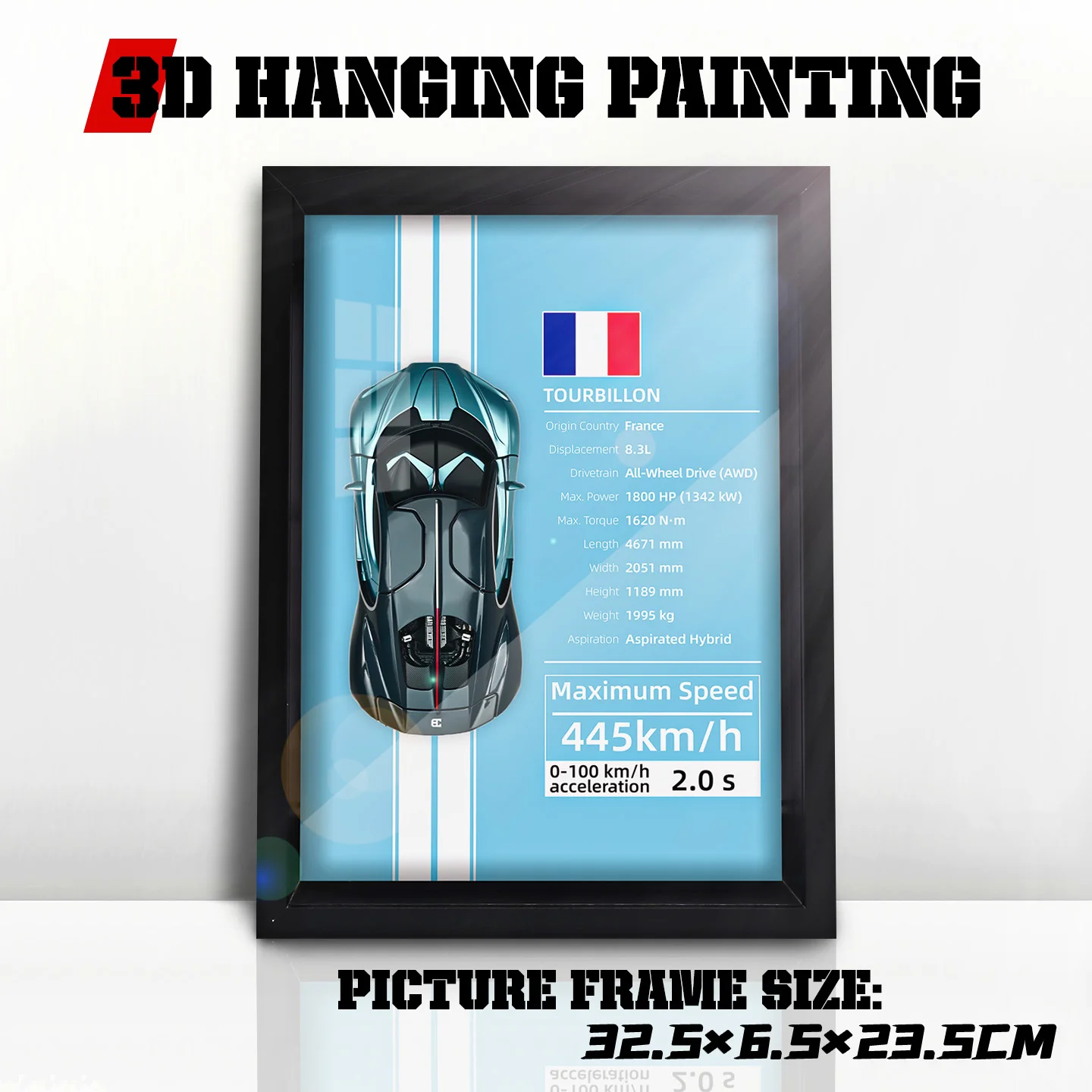 3D Alloy Car Model Wall Decor 1:32 Scale 5 3D Alloy Car Model Wall Decor 1:32 Scale - Image 5