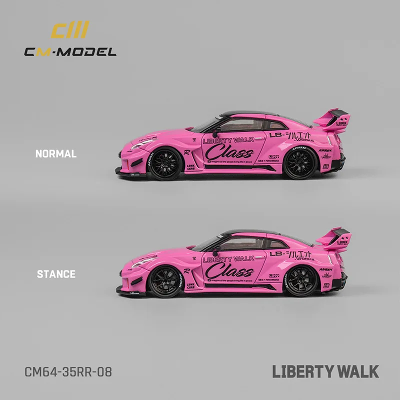 Hot Pink Nissan GTR R35 LBWK Diecast Model 3 Hot Pink Nissan GTR R35 LBWK Diecast Model - Image 3