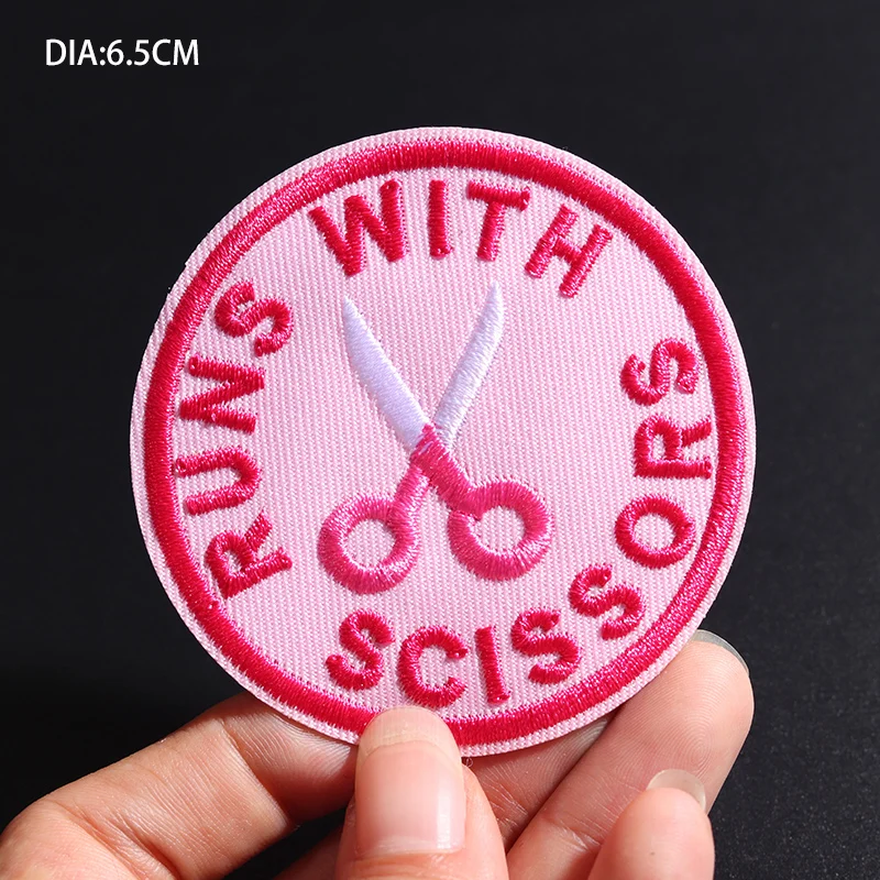 Pink Scissors Embroidered Patch 6.5 cm 5 Pink Scissors Embroidered Patch 6.5 cm - Image 5