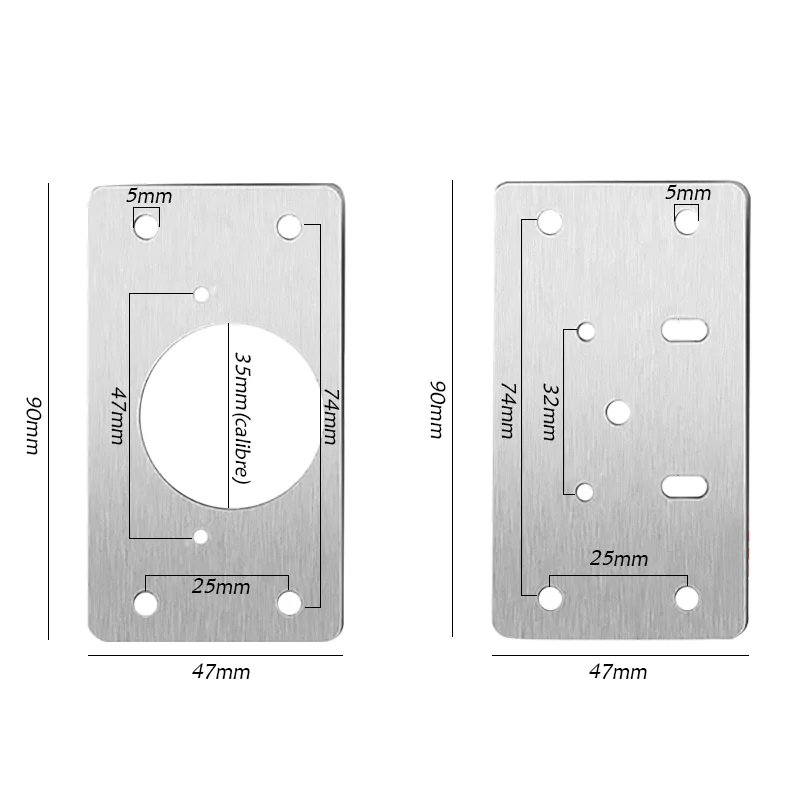 Stainless Steel Cabinet Hinge Repair Plates Set 6 Stainless Steel Cabinet Hinge Repair Plates Set - Image 6