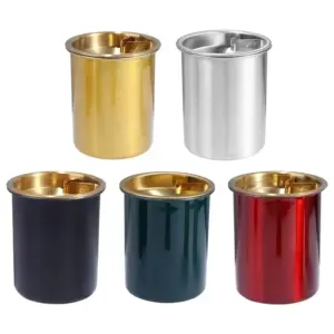 Stainless Steel Windproof Ashtray - 2.95x3.93 in 14 S56bd8e93bb474594b6461aad5b4e6babP 1